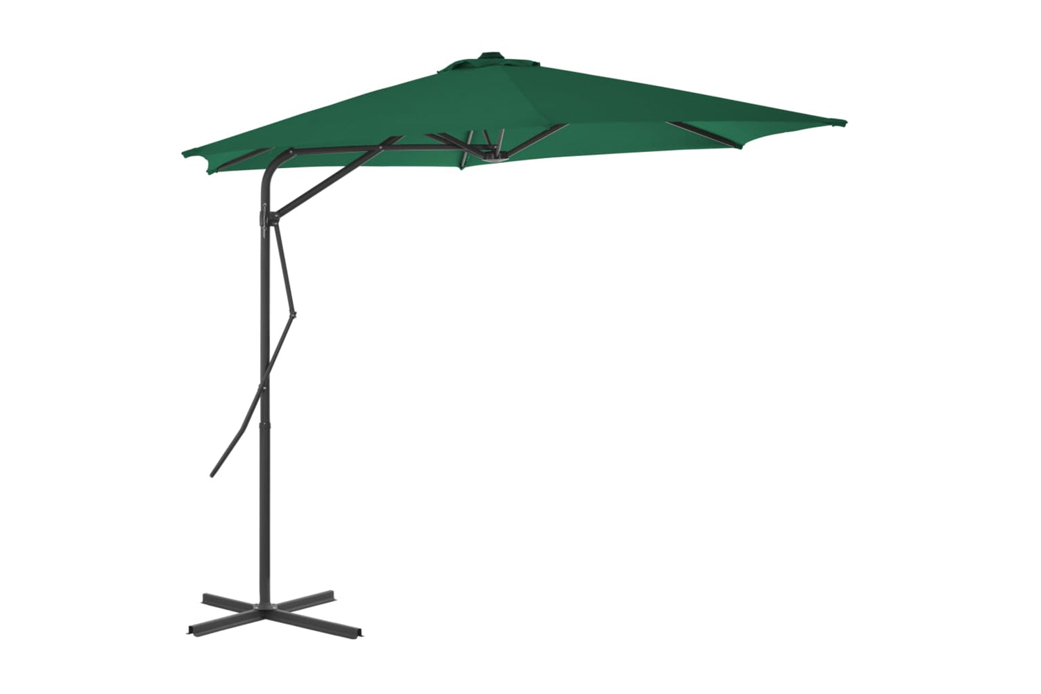 vidaXL 44885 Outdoor Parasol With Steel Pole 300cm Green