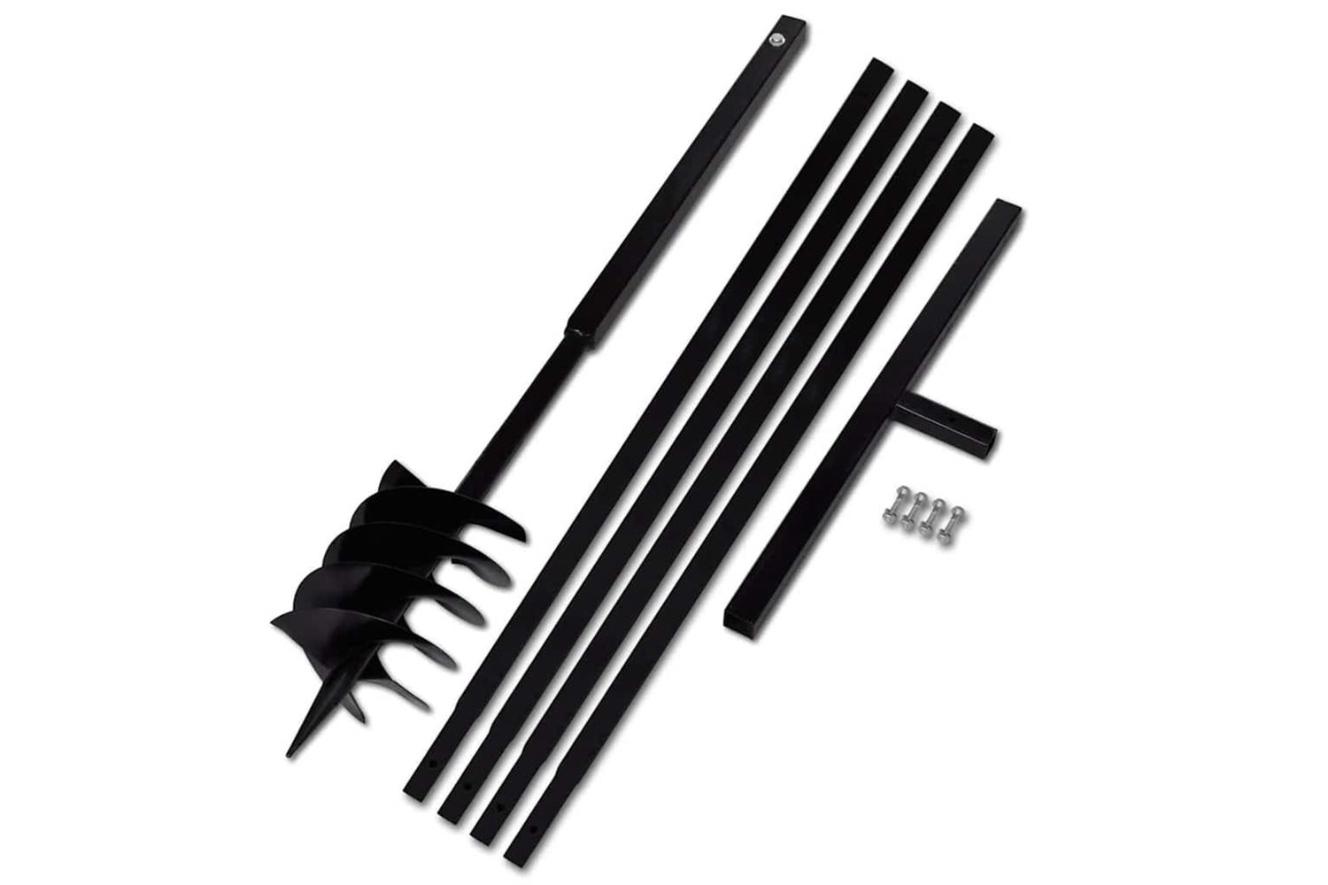 vidaXL 270531 Ground Drill With Handle 180mm With Extension Tube 5 M Steel