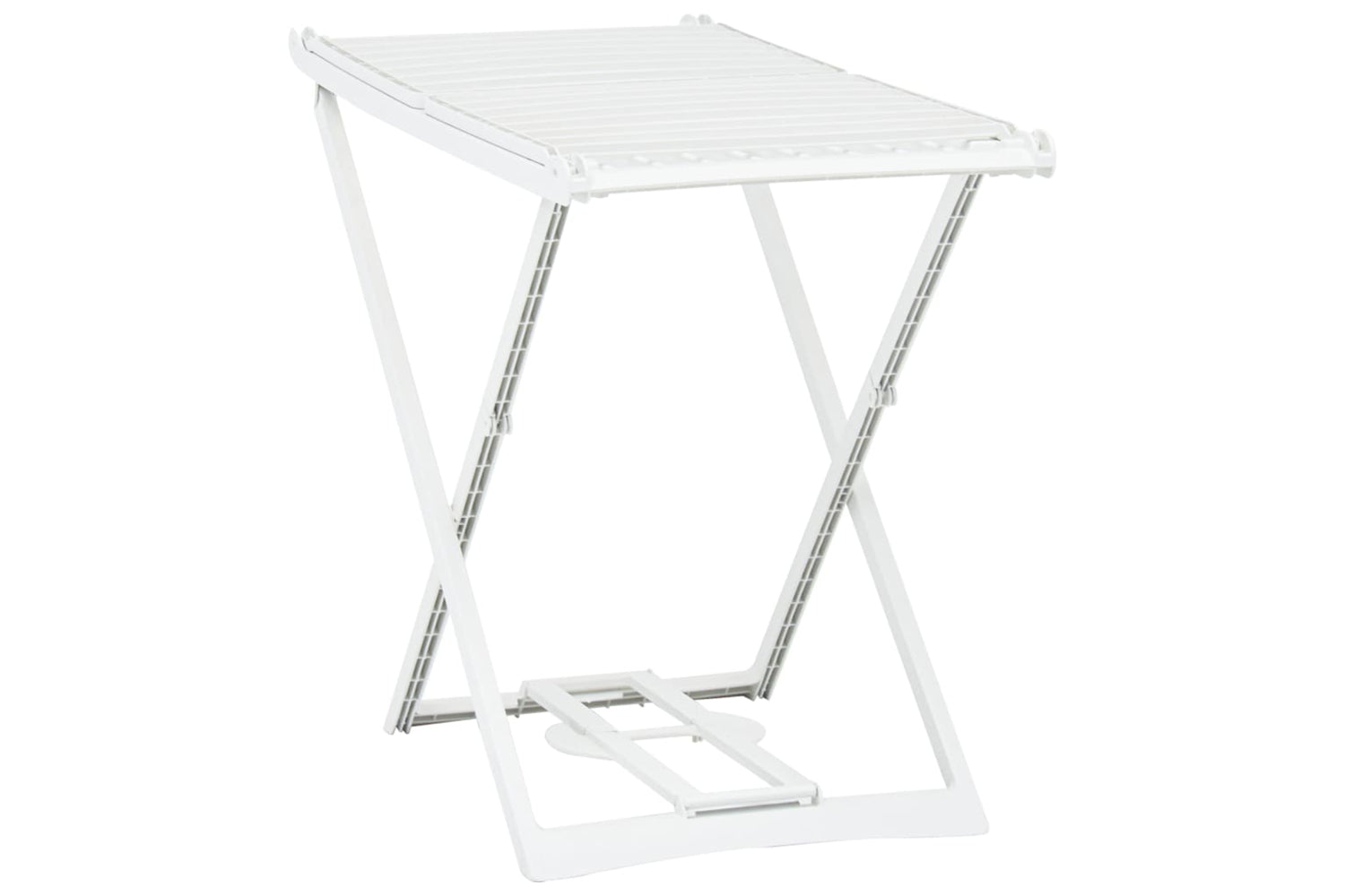 Vidaxl 48817 Folding Clothes Dry Rack White Plastic-4