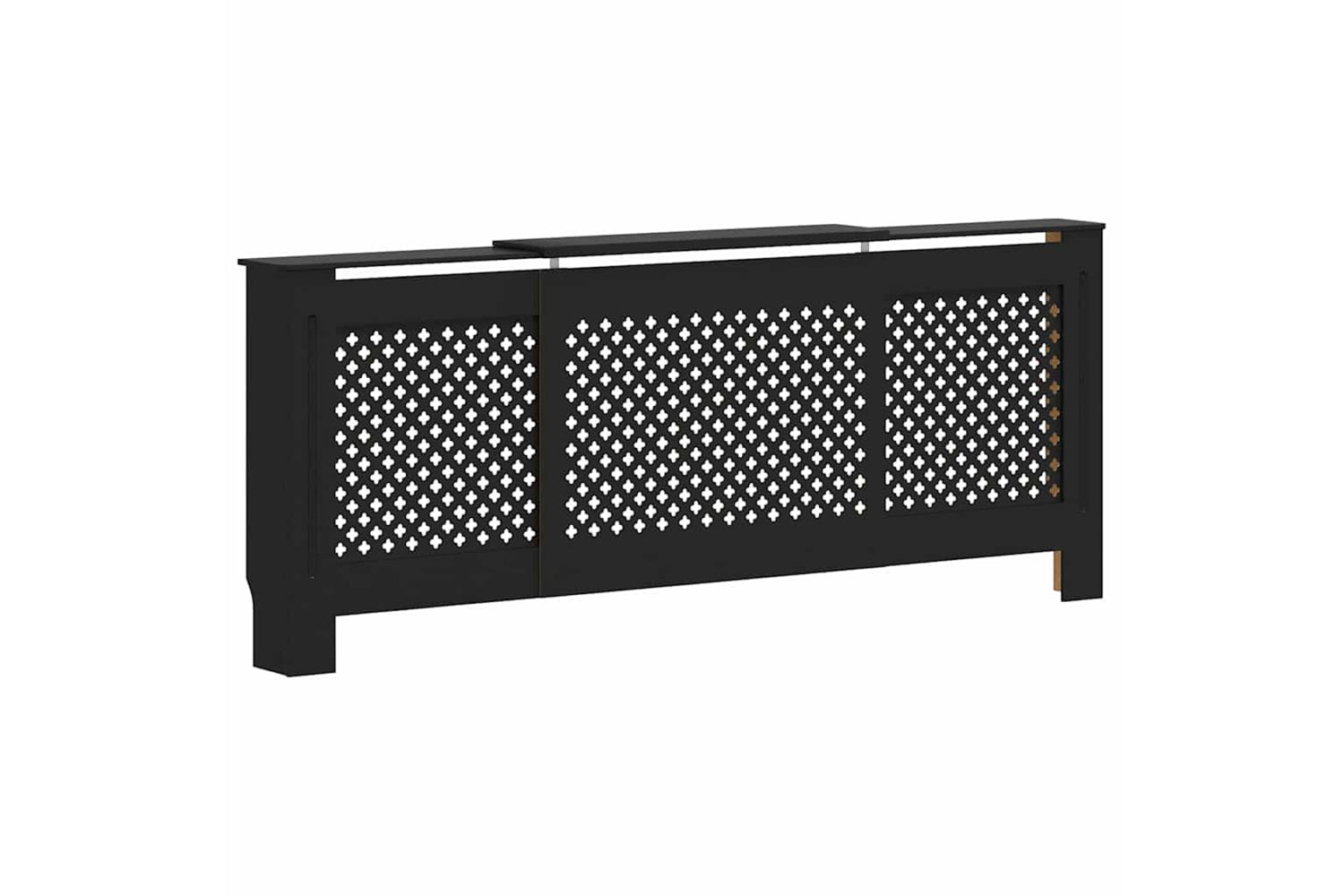 vidaXL Mdf Radiator Cover Black 205cm