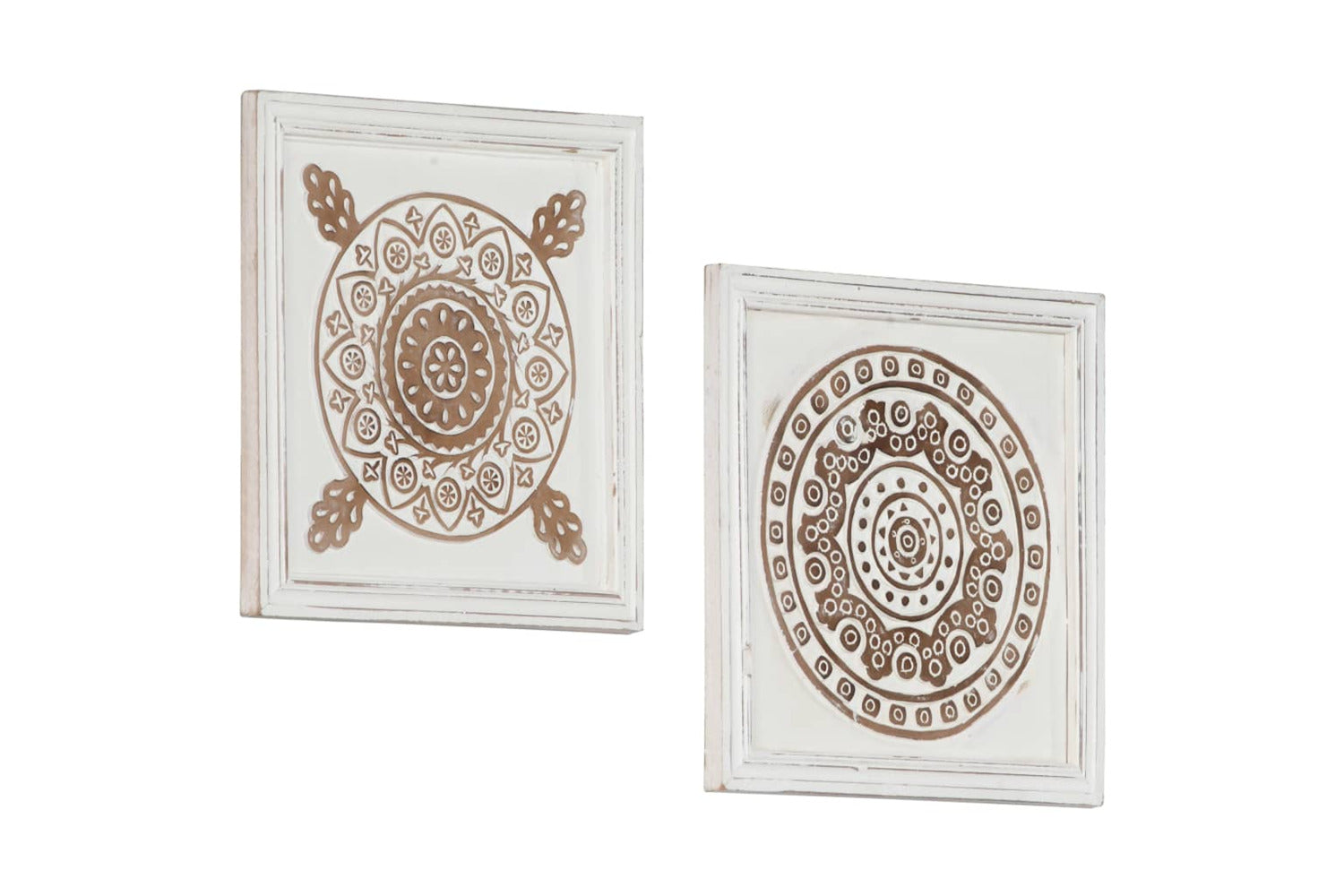 vidaXL 321659 Hand-carved Wall Panels 2 Pcs Mdf 40x40x1.5cm-2