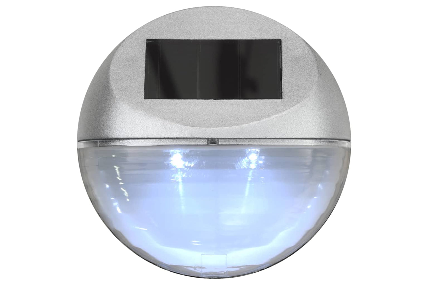 Vidaxl 44473 Outdoor Solar Wall Lamps Led 12 Pcs Round Silver-6