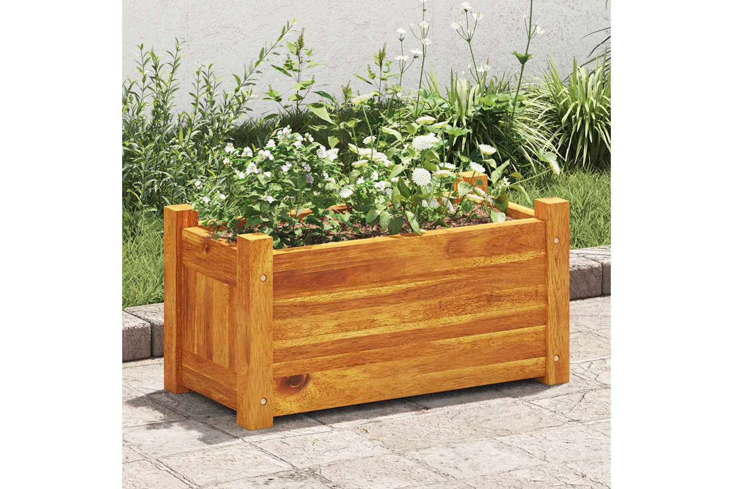 vidaXL 42565 Garden Raised Bed Acacia Wood 50x25x25cm-2