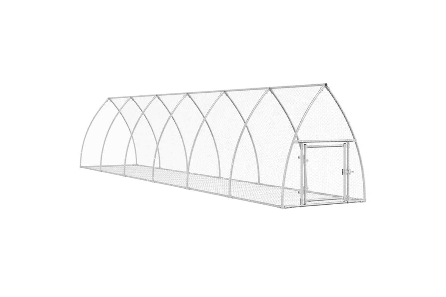 vidaXL 3281529 Rabbit Cage Silver 600x105x120cm Galvanised Steel