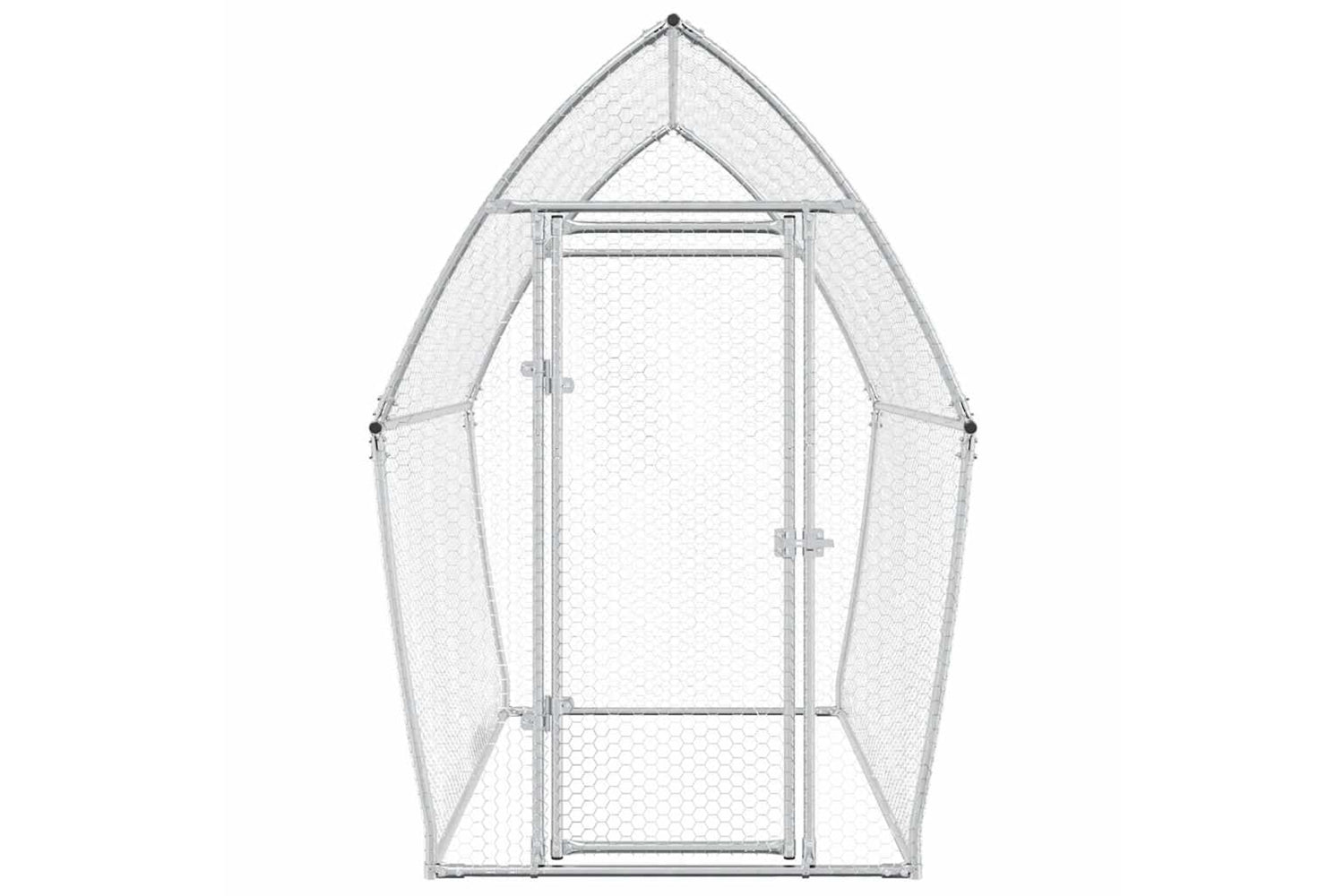 Vidaxl Chicken Cage Silver 200x105x182 Cm Galvanised Steel-4