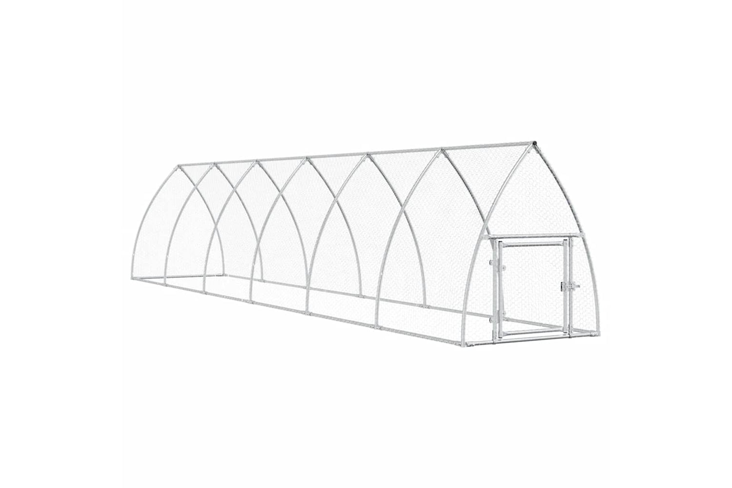 Vidaxl Chicken Cage Silver 600x105x120 Cm Galvanised Steel