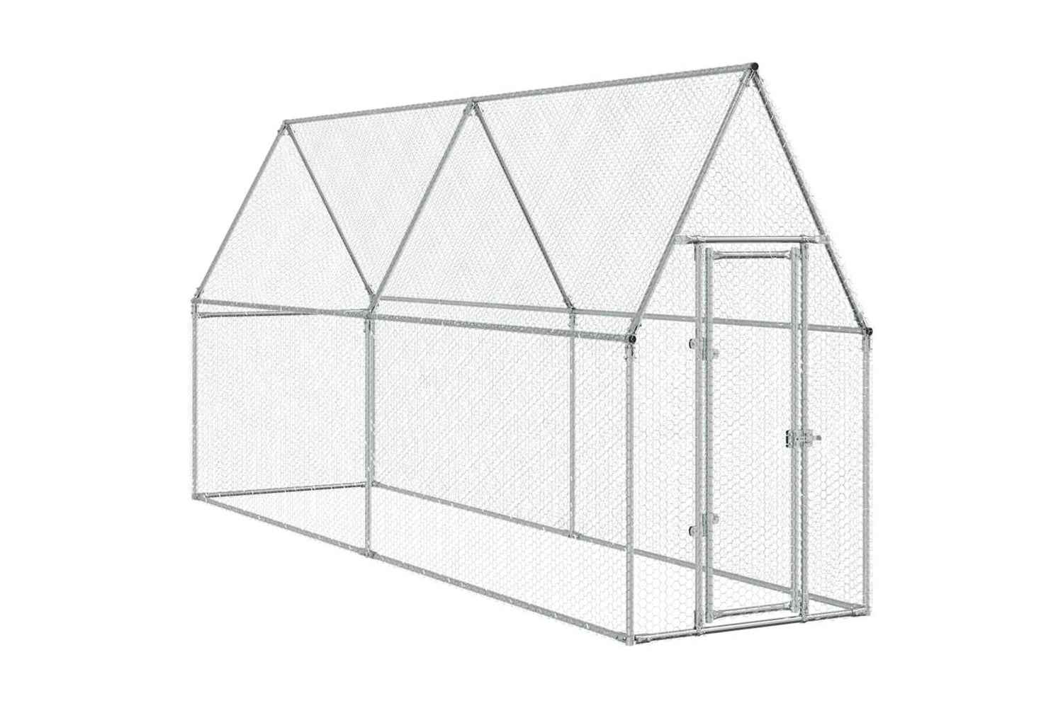 Vidaxl Chicken Cage Silver 400x100x190 Cm Galvanised Steel