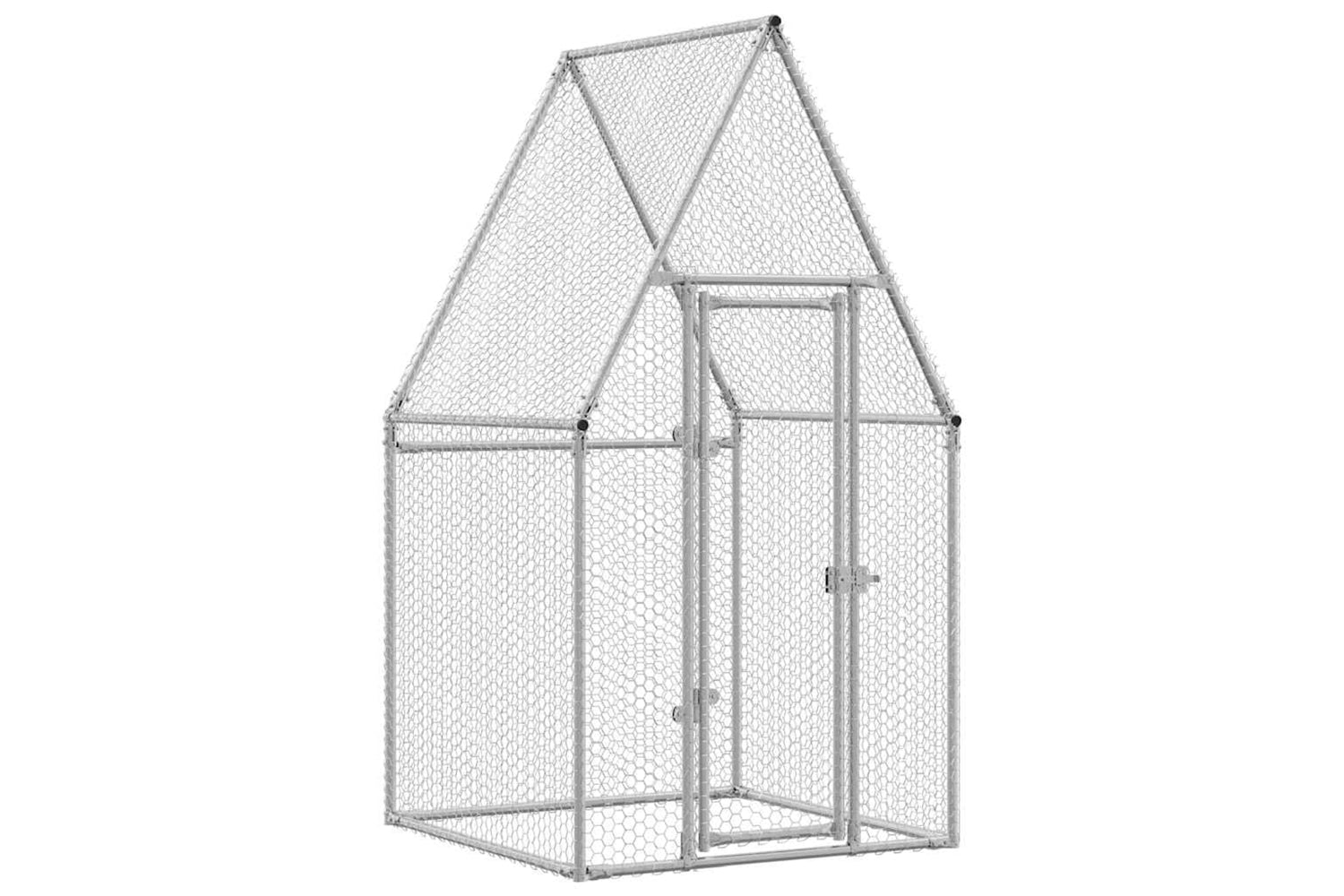 Vidaxl Chicken Cage Silver 100x100x190 Cm Galvanised Steel