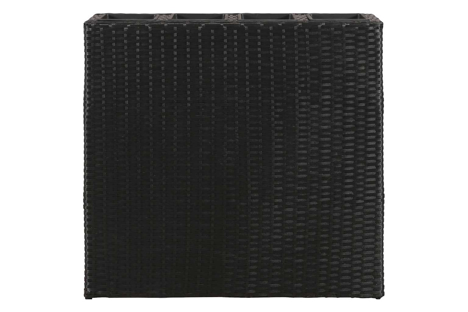 Vidaxl 279082 Garden Raised Bed With 4 Pots 2 Pcs Poly Rattan Black(2x41084)-3