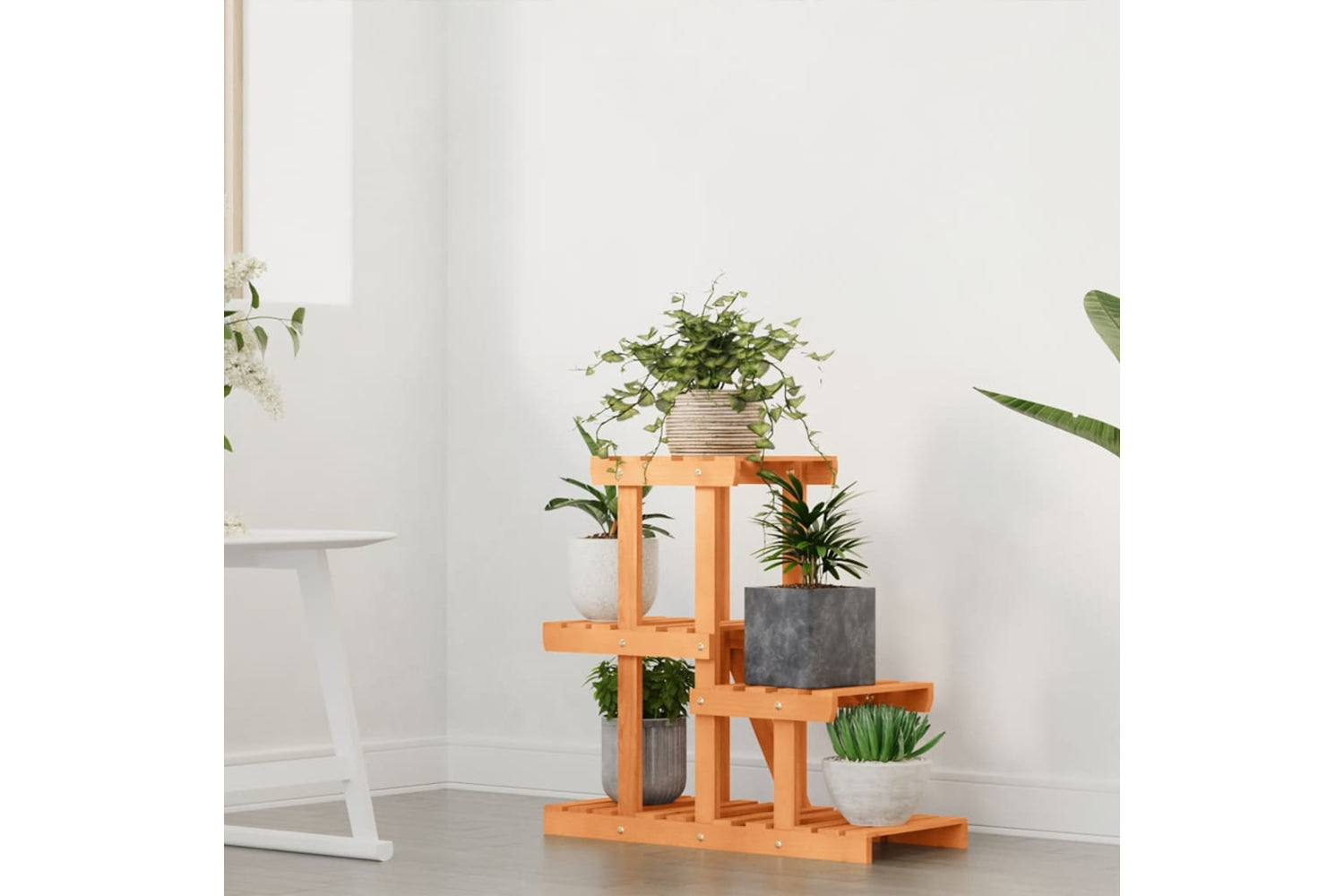 vidaXL 362870 Flower Stand 58x25x51cm Solid Wood Fir-2