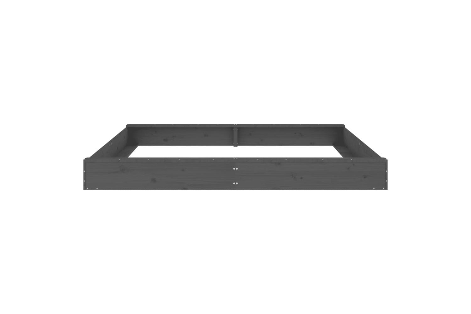 vidaXL 825046 Sandbox With Seats Grey Square Solid Wood Pine-3