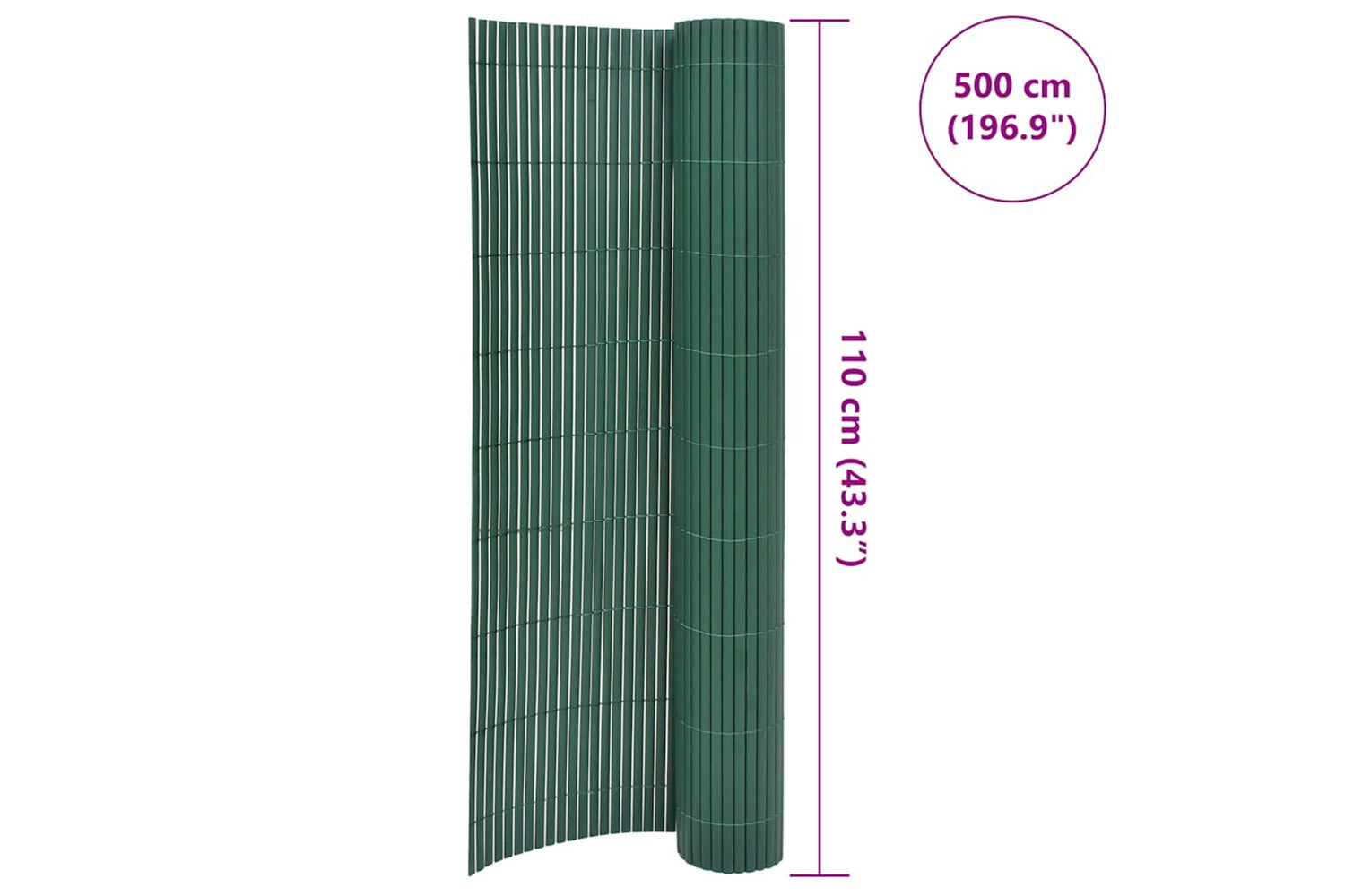 Vidaxl 317162 Double-sided Garden Fence 110x500 Cm Green-6