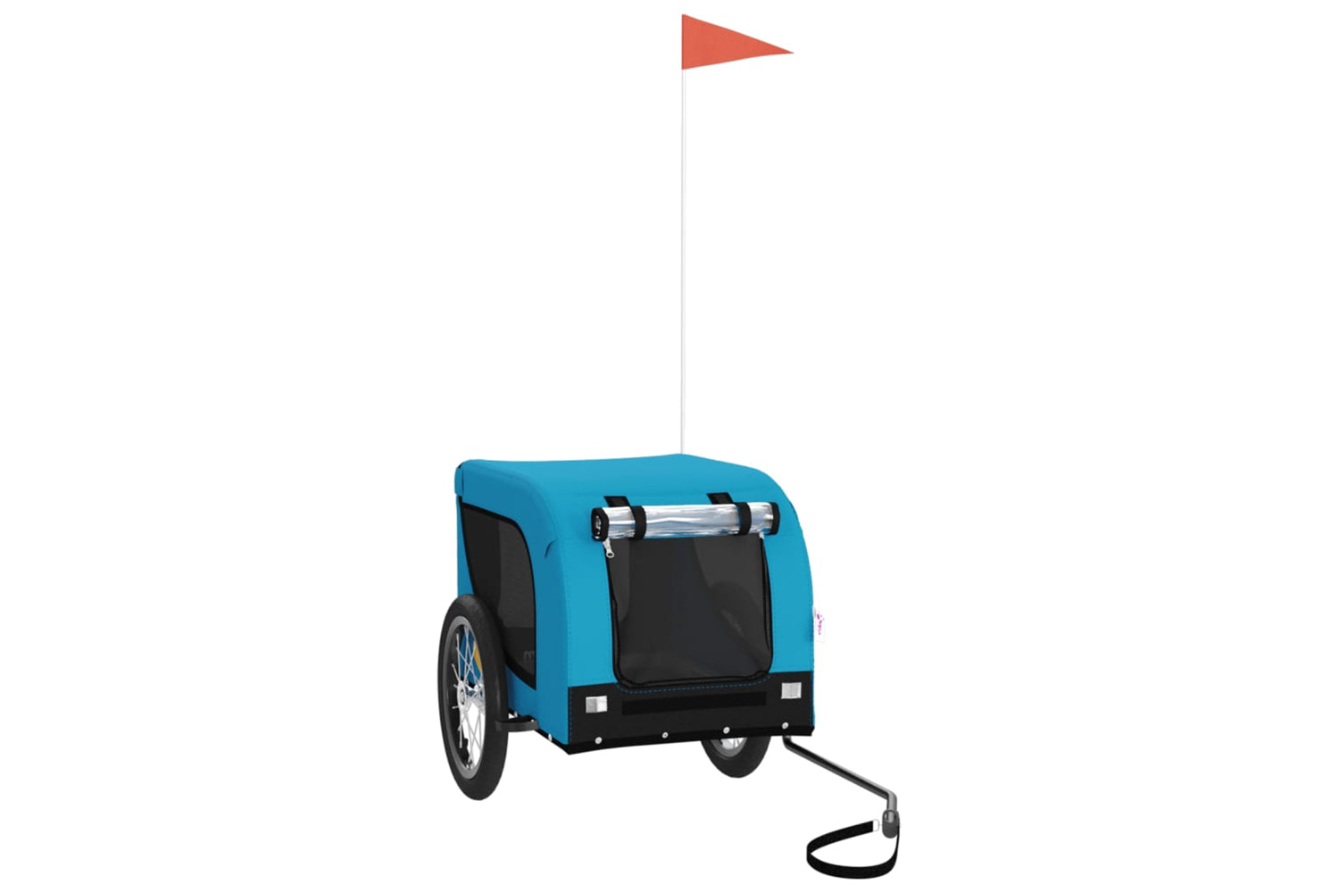 Vidaxl 94002 Pet Bike Trailer Blue And Black Oxford Fabric And Iron