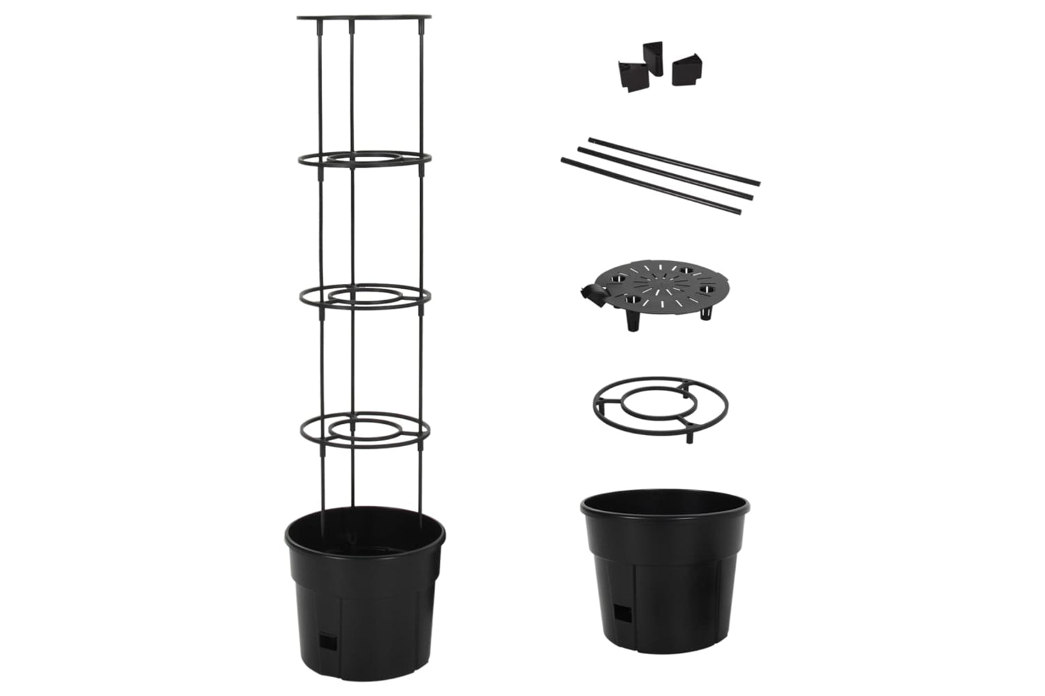 vidaXL 152209 Tomato Grower Anthracite ÃƒÂƒÃ‚Â˜29.5x115cm Polypropylene