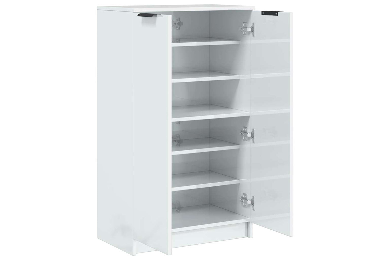 Vidaxl 811445 Shoe Cabinet High Gloss White 59x35x100 Cm Engineered Wood-6