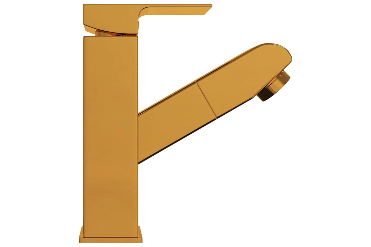 vidaXL 149077 Bathroom Basin Faucet With Pull-out Function Gold 157x172mm-3