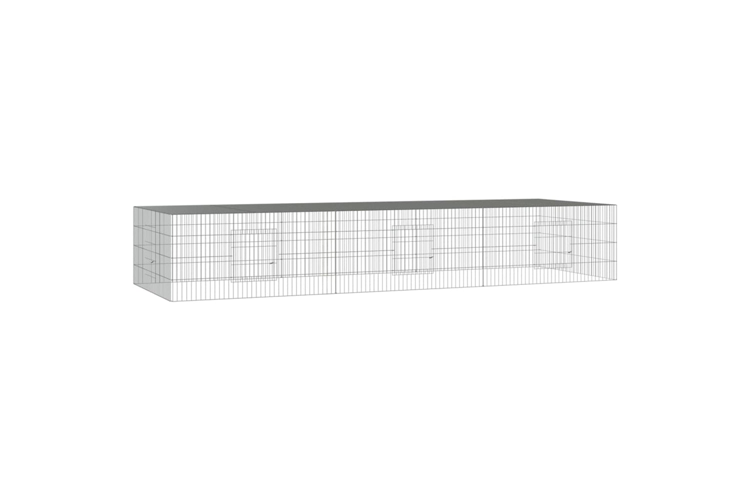vidaXL 171564 3-panel Rabbit Cage 325x109x54cm Galvanised Iron