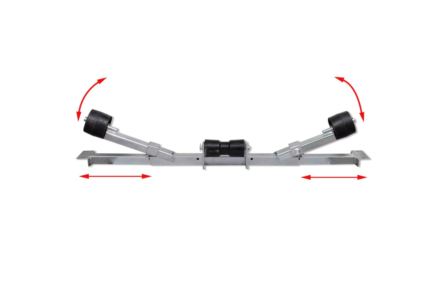 Vidaxl Boat Trailer Bottom Support Bracket With Keel Rollers-8
