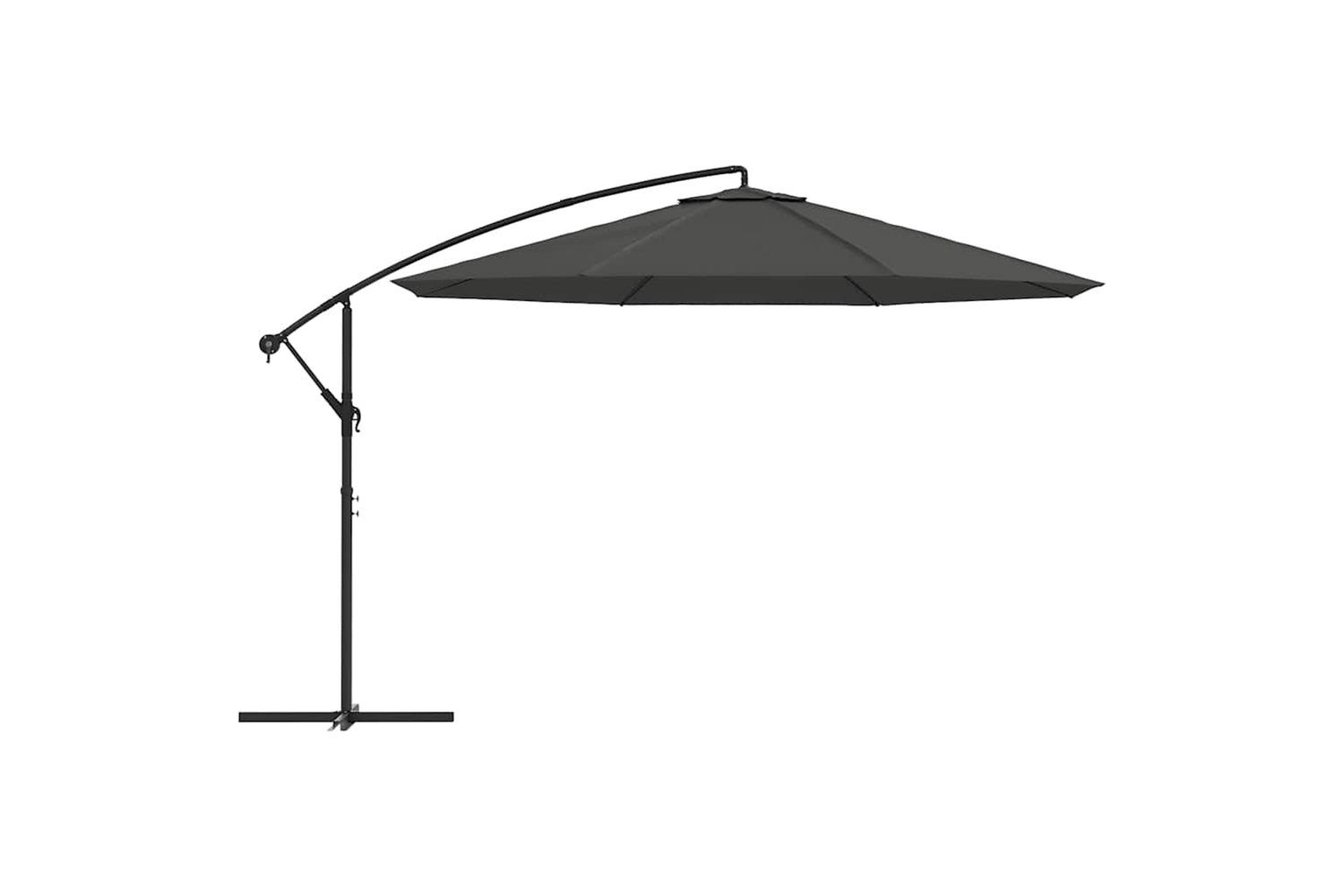vidaXL 44505 Cantilever Umbrella With Aluminium Pole 350cm Anthracite