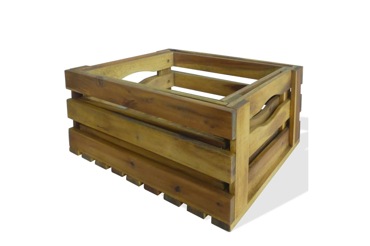 Vidaxl 43791 Apple Crate Set 2 Pieces Solid Acacia Wood-2