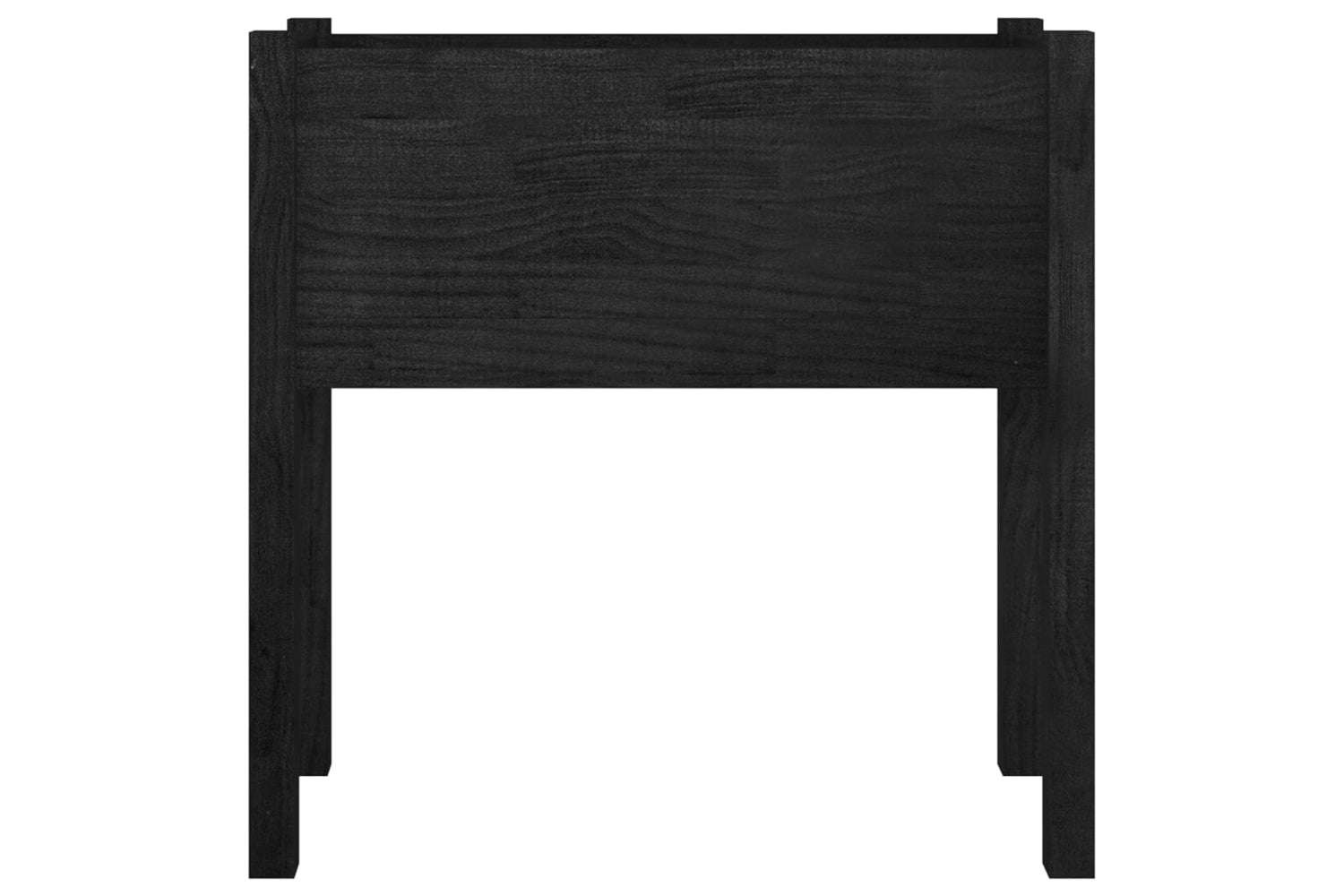 vidaXL 810828 Garden Planters 2 Pcs Black 70x31x70cm Solid Pinewood-3