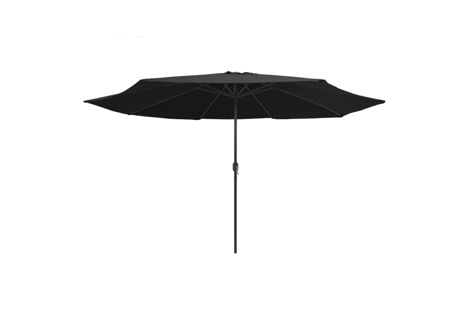 vidaXL Outdoor Parasol With Metal Pole 390cm Black-2