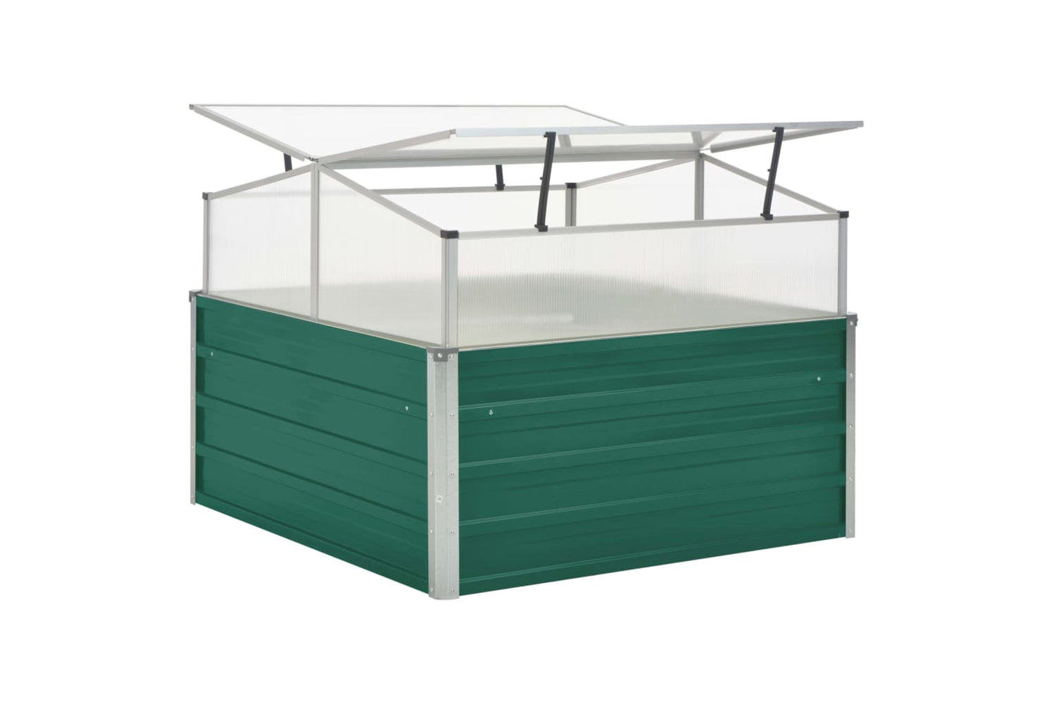Vidaxl Greenhouse Green 100x100x77 Cm Galvanised Steel-2