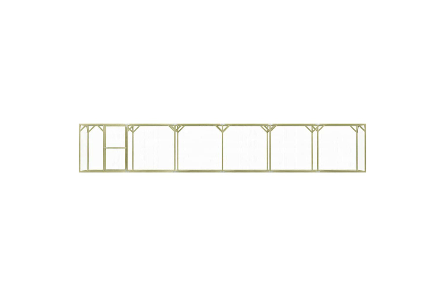 Vidaxl 278406 Chicken Cage 1.5x9x1.5 M Impregnated Pinewood-2