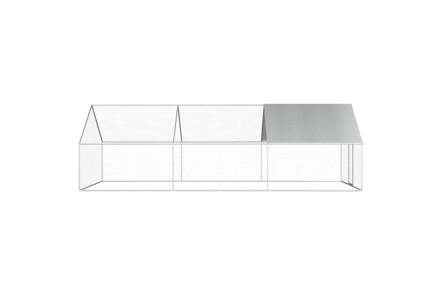 Vidaxl Outdoor Chicken Cage 2.75x6x1.92 M Galvanised Steel-3