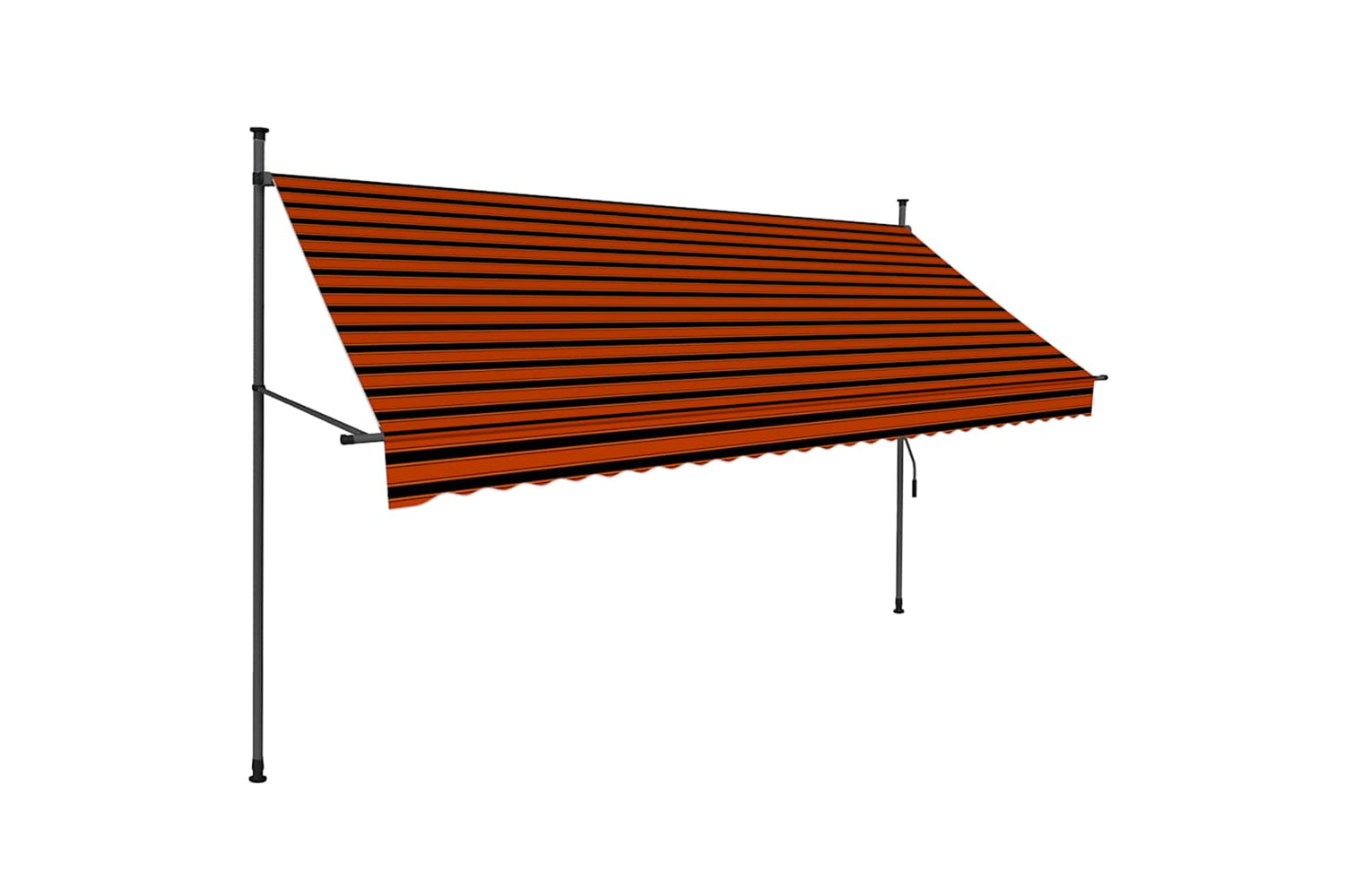 vidaXL 145880 Manual Retractable Awning With Led 300cm Orange And Brown-2