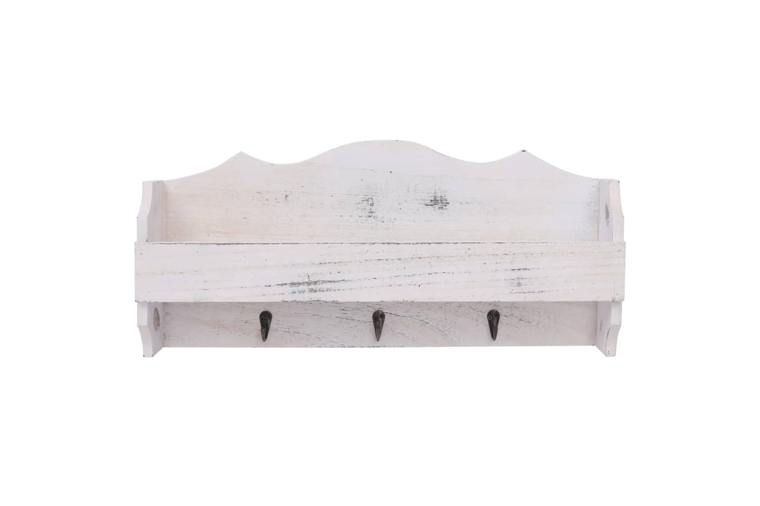 vidaXL 284231 Wall Mounted Coat Rack White 50x10x23cm Wood-3
