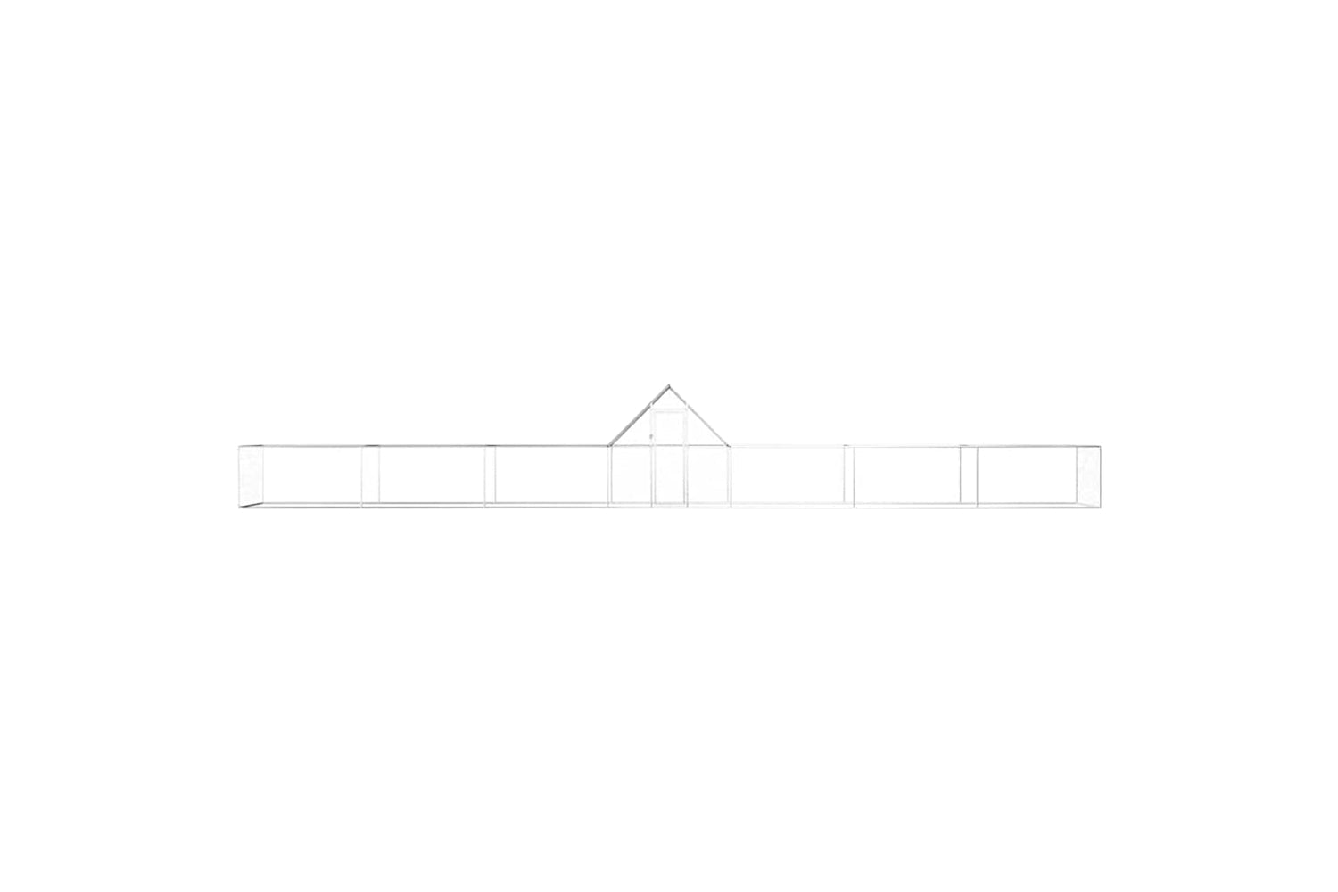 Vidaxl 144564 Chicken Coop 14x2x2 M Galvanised Steel-2
