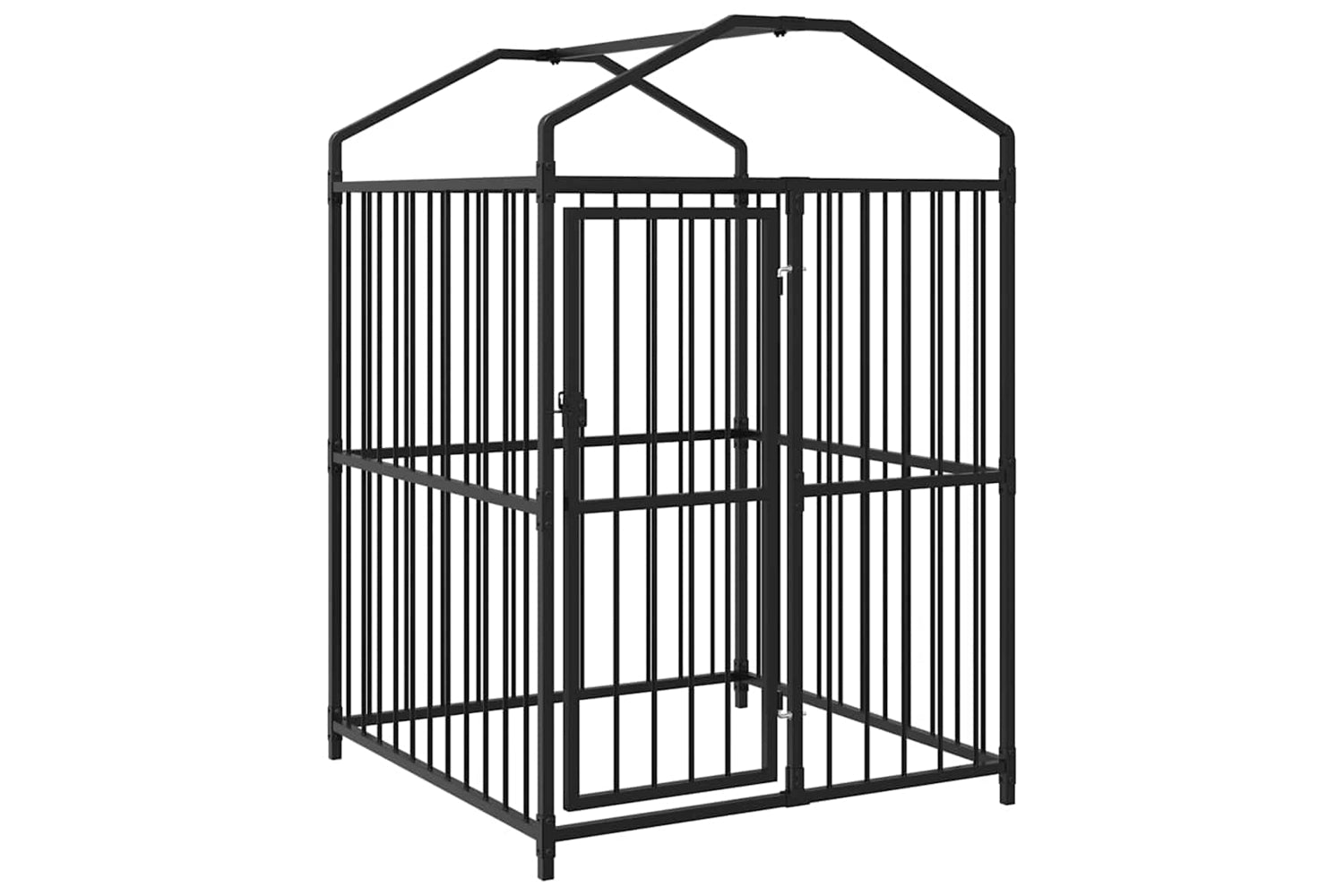 vidaXL 145762 Outdoor Dog Kennel With Roof 120x120x150cm-2