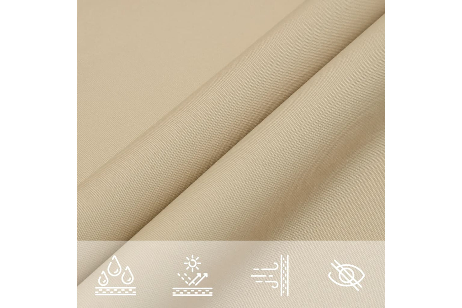 Vidaxl 135176 Sunshade Sail Oxford Fabric Triangular 4x4x4 M Beige-4