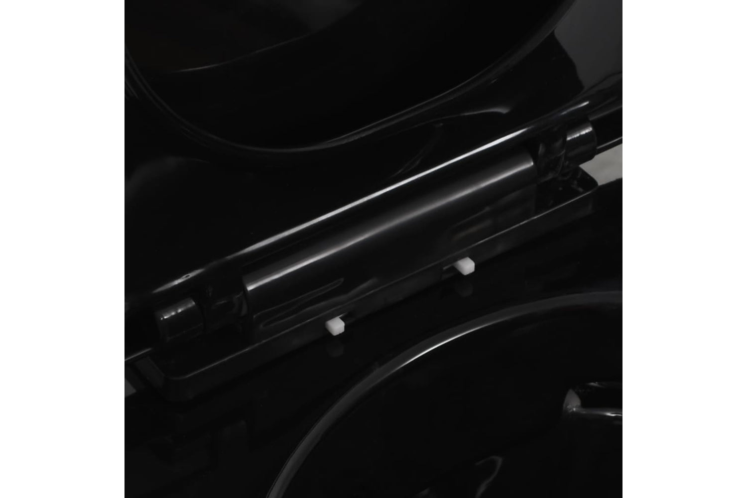 Vidaxl 145238 Wall Hung Rimless Toilet Ceramic Black-8