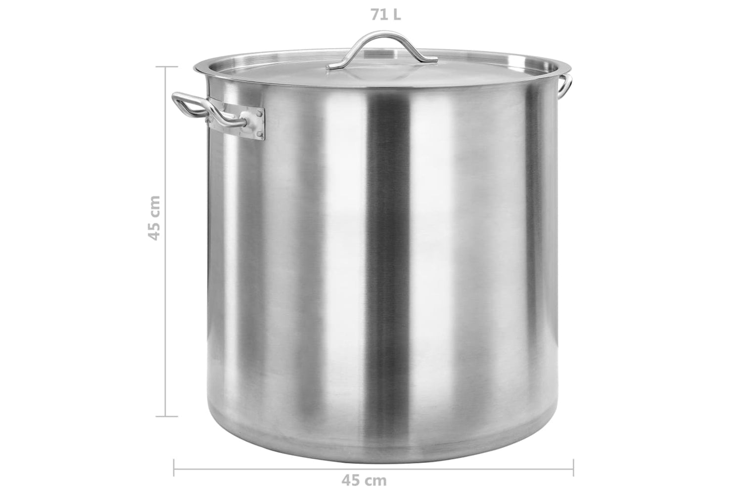 vidaXL 51136 Stock Pot 71 L 45x45cm Stainless Steel-7