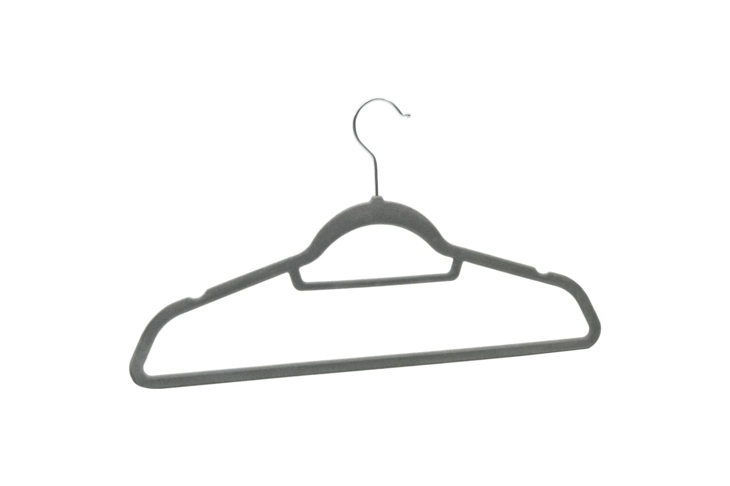 Vidaxl 289918 50 Pcs Clothes Hanger Set Anti-slip Grey Velvet-5