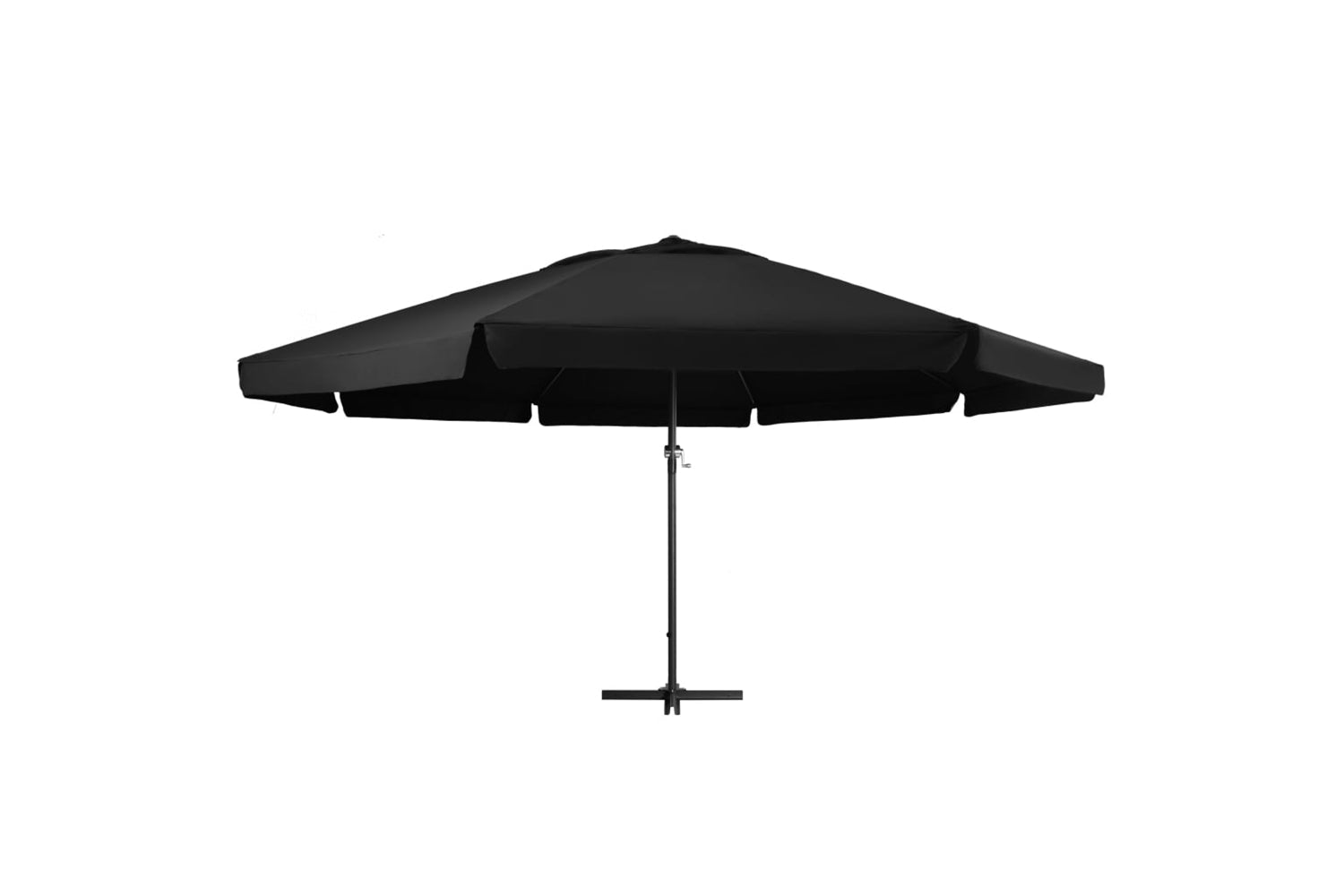 vidaXL 47368 Outdoor Parasol With Aluminium Pole 500cm Black-2