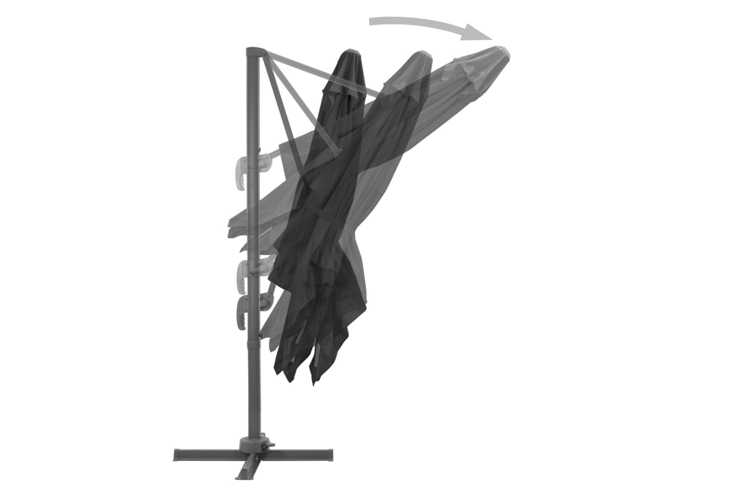 Vidaxl 276346 Outdoor Umbrella With Portable Base Anthracite-7