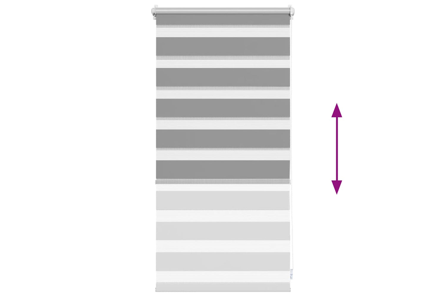 Vidaxl Zebra Blind 40 X 100 Cm Grey-4