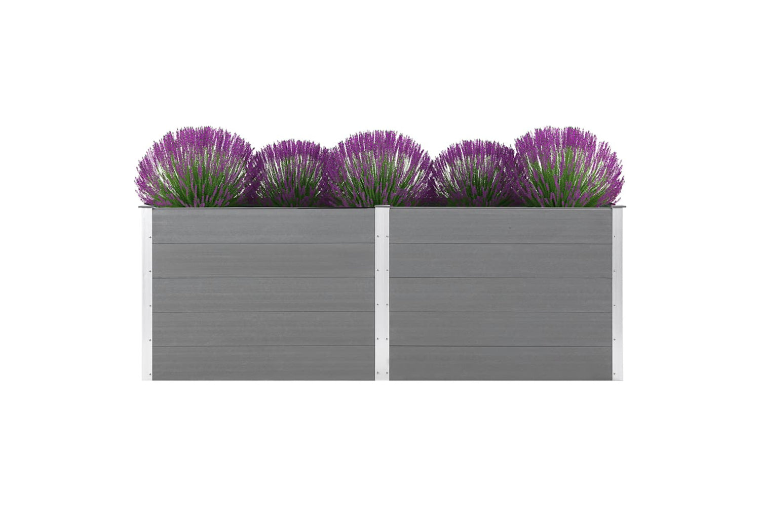 vidaXL 49058 Garden Raised Bed 250x50x91cm Wpc Grey-2