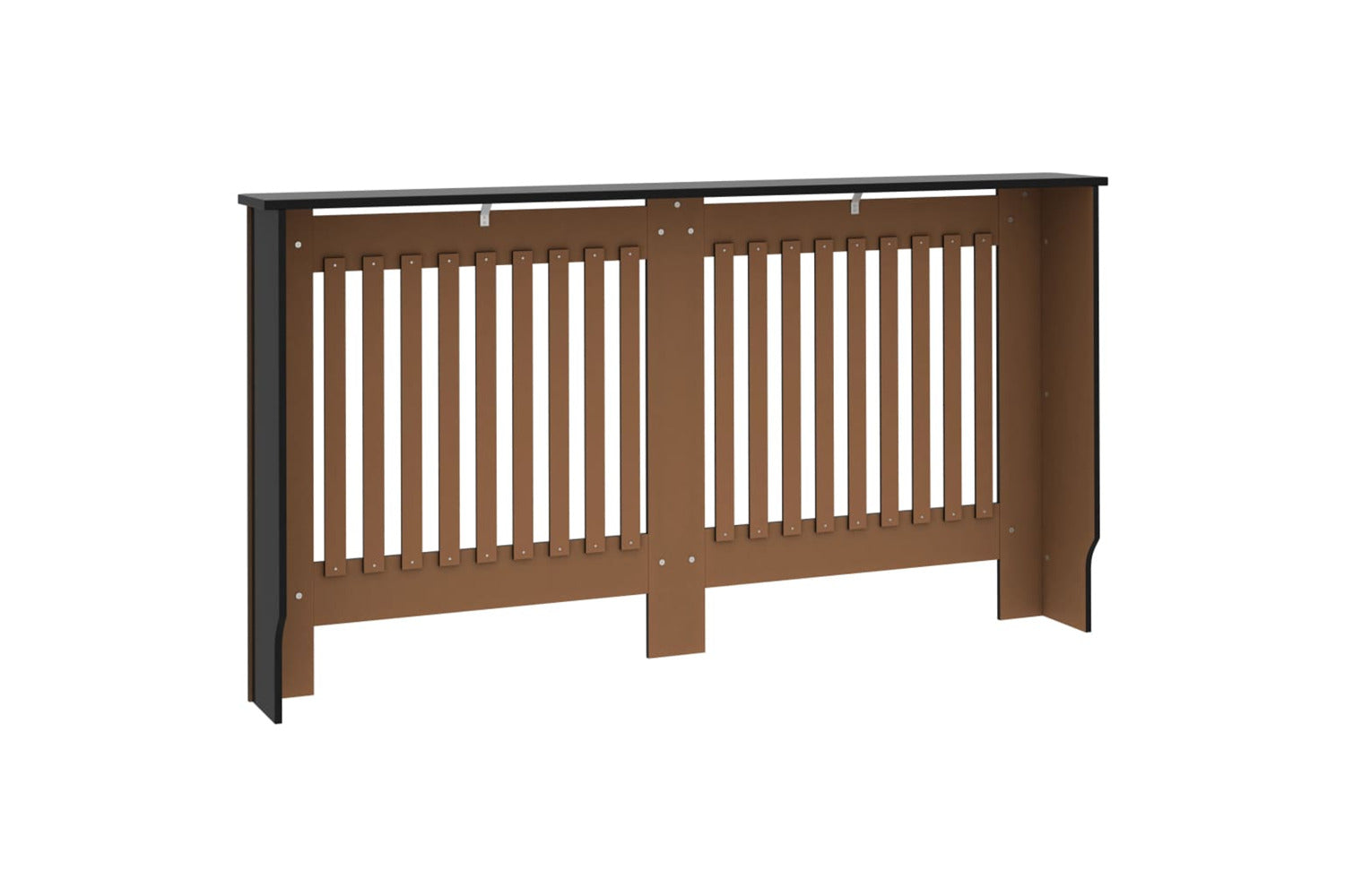 vidaXL Radiator Cover Black 152x19x81.5cm Mdf-4