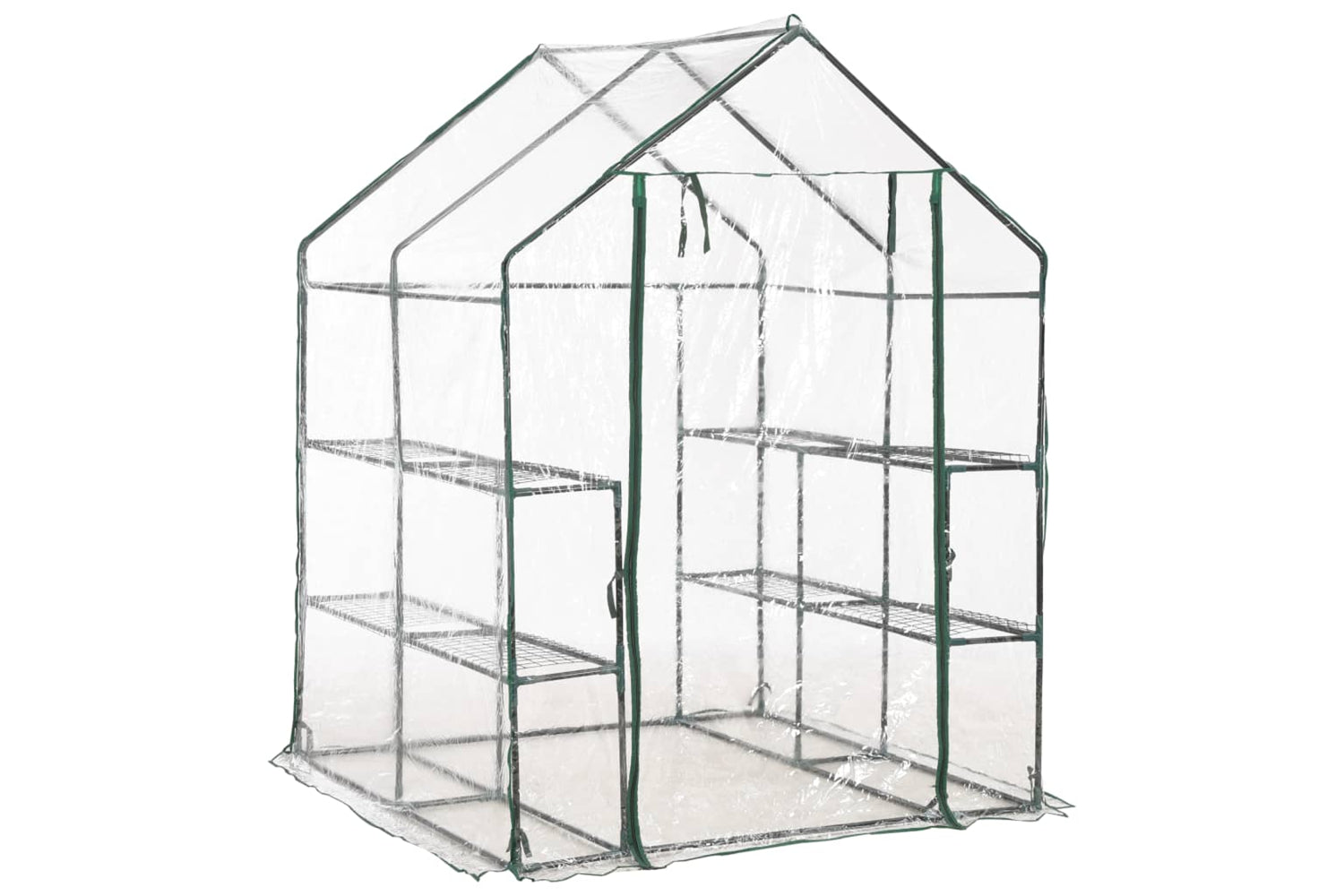 vidaXL 46914 Greenhouse With 8 Shelves 143x143x195cm-3