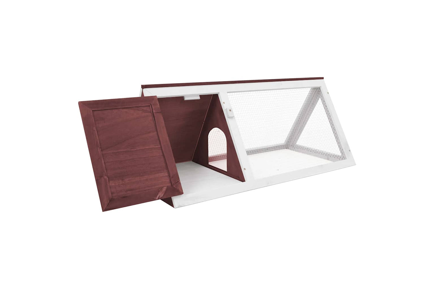 Vidaxl 170853 Animal Rabbit Cage Brown Wood-4