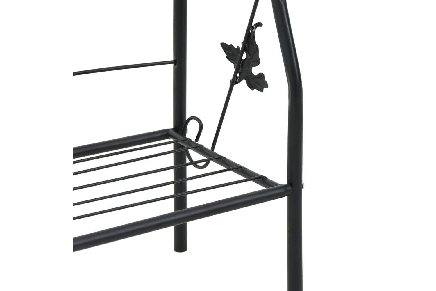 vidaXL 47097 3-layer Plant Rack Black 52x28x128cm Iron-6