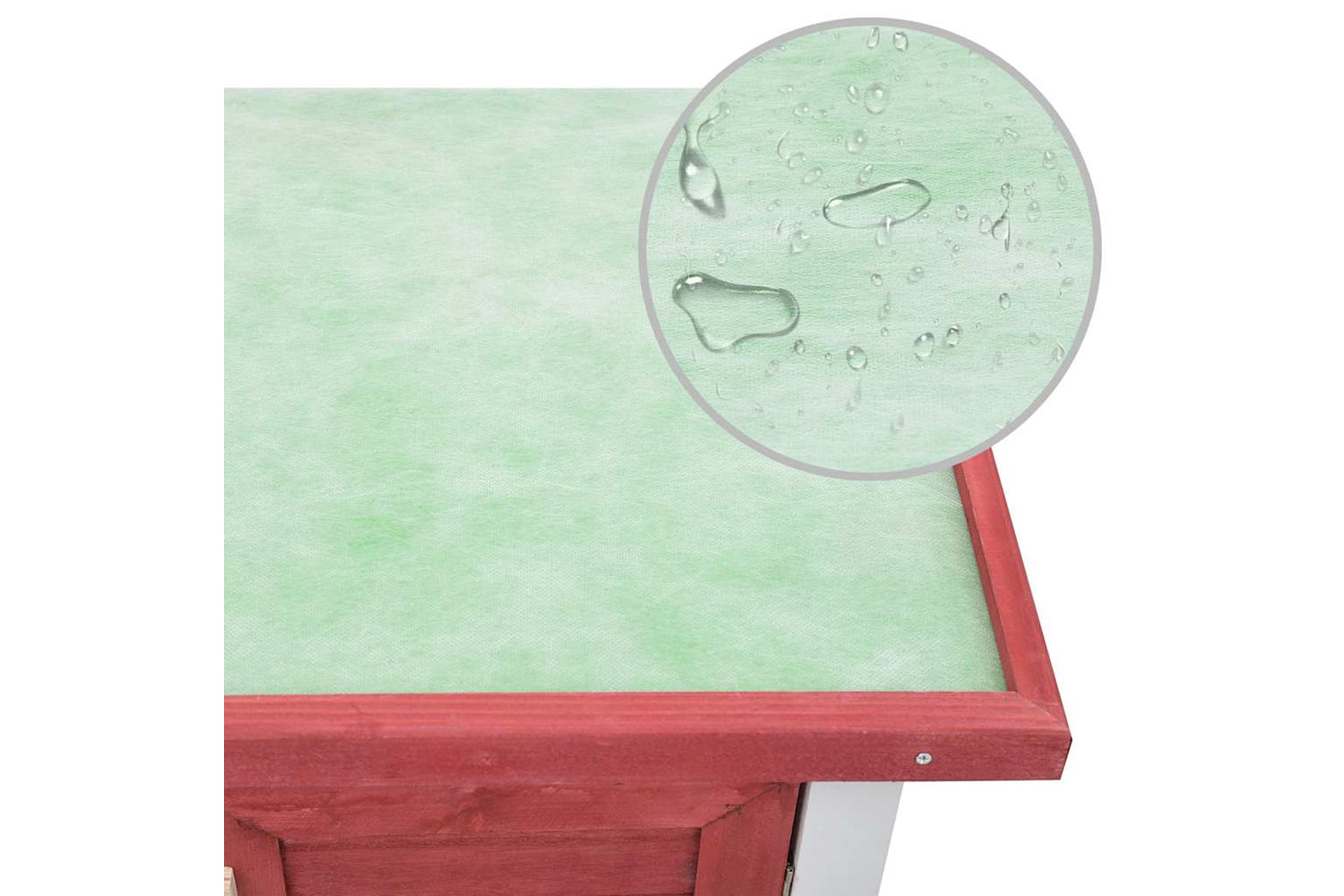 Vidaxl 170836 Outdoor Rabbit Hutch 4 Doors Red Wood-6