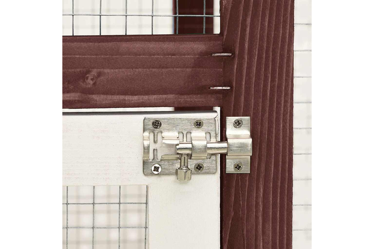 vidaXL 170870 Rabbit Hutch Mocha And White 140x63x120cm Solid Firwood-6