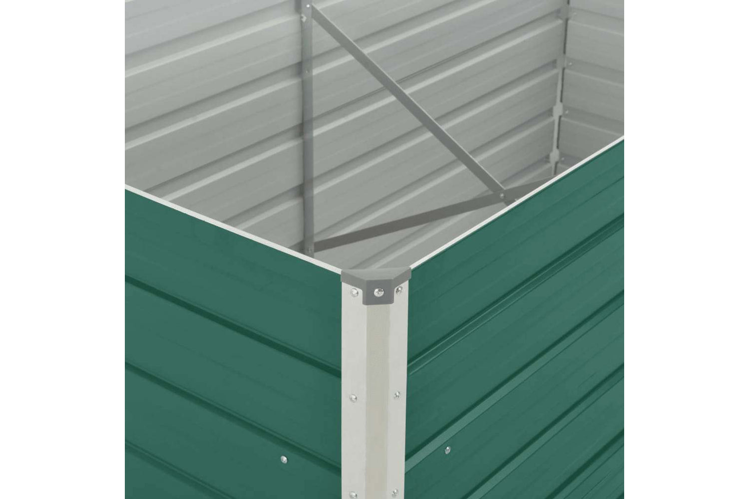 vidaXL 47010 Raised Garden Bed 160x80x77cm Galvanised Steel Green-4