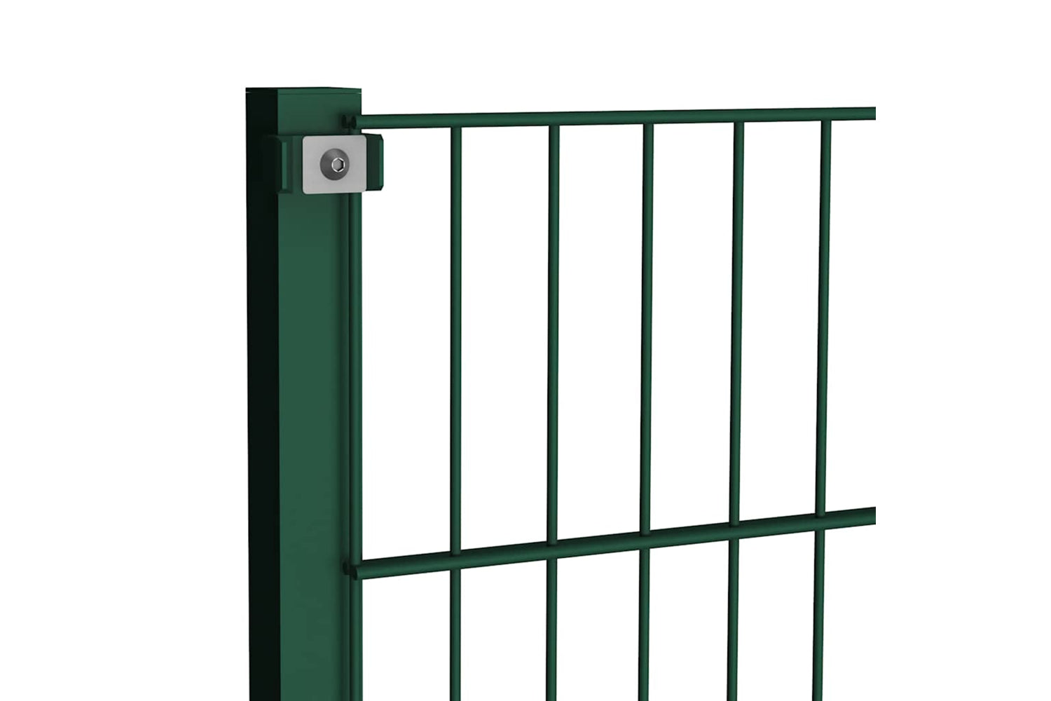 Vidaxl 278663 Fence Panel With Posts Iron 5.1x1.2 M Green-4