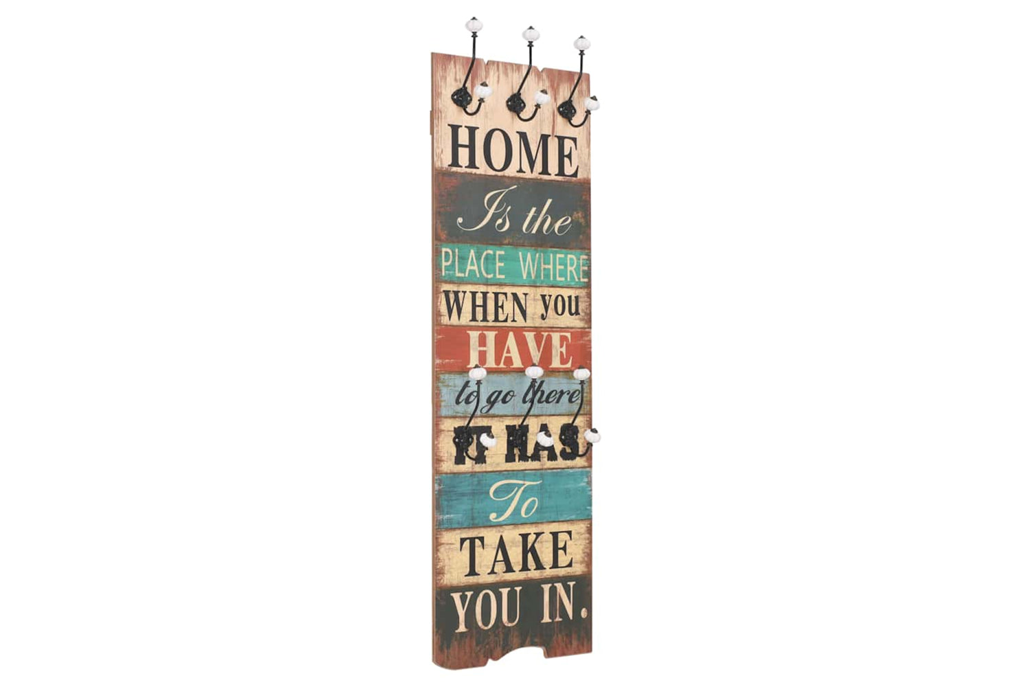 vidaXL 245848 Wall-mounted Coat Rack With 6 Hooks 120x40cm Home Is-2